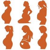 Face Topper silhouette femme enceinte - NV Sparkle